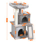 Free Shipping 180CM Multi-Level Cat Tree For Cats With Cozy Perches Stable Cat Climbing Frame Cat Scratch Board Toys Gray&Beige