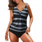 Stripe Button One Piece