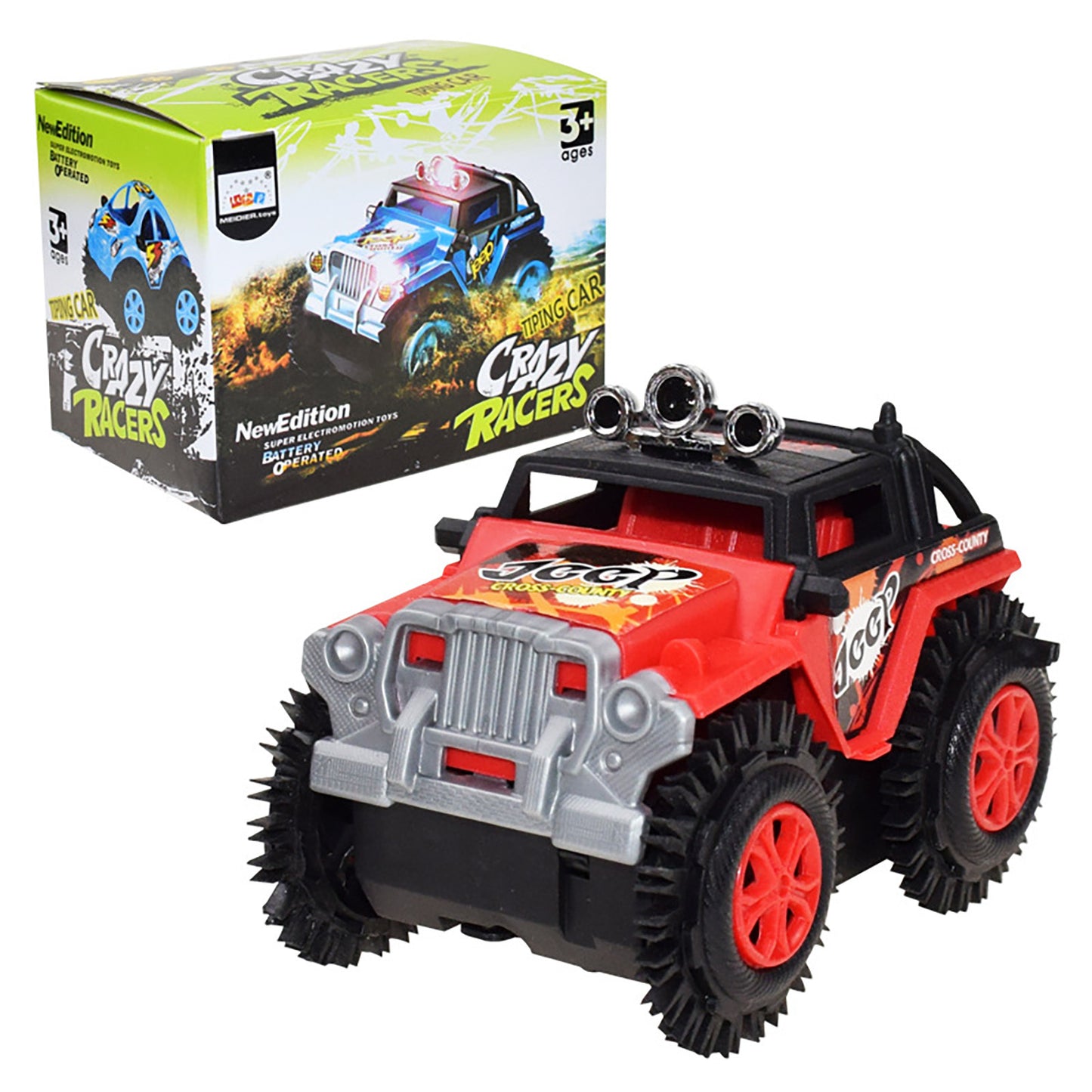 Stunt Electric Car Dumper Double Sided Tumbling Bucket Stunt Car Electric Toys 4WD Off-road Car Model Vehicle Toys For Kids
