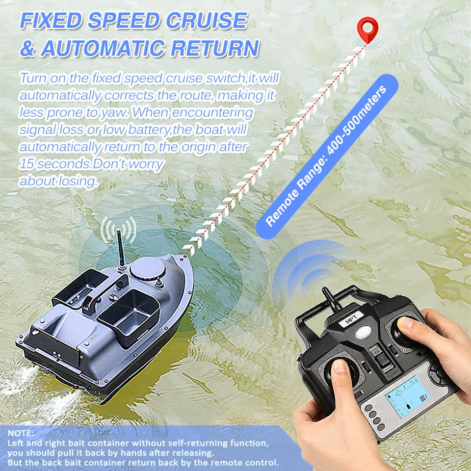 VIP 2PCS V18 Smart RC Bait Boat Toys Wireless Fish Finder Ship Boat Remote Control 500M Fishing Boats Speedboat Fishing Tool