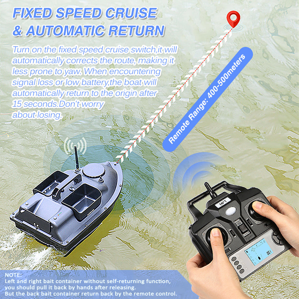 VIP 2PCS V18 Smart RC Bait Boat Toys Wireless Fish Finder Ship Boat Remote Control 500M Fishing Boats Speedboat Fishing Tool