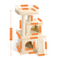 Free Shipping 180CM Multi-Level Cat Tree For Cats With Cozy Perches Stable Cat Climbing Frame Cat Scratch Board Toys Gray&Beige