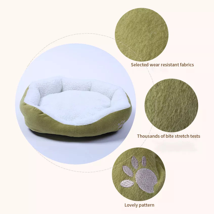 Pet Dog Bed House Warm Plush Dog Cushion Soft Puppy Kennel Sofa Washable Sleeping Nest Pet Bed  Mats for Small Dogs Pet Products