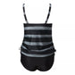 Stripe Button One Piece