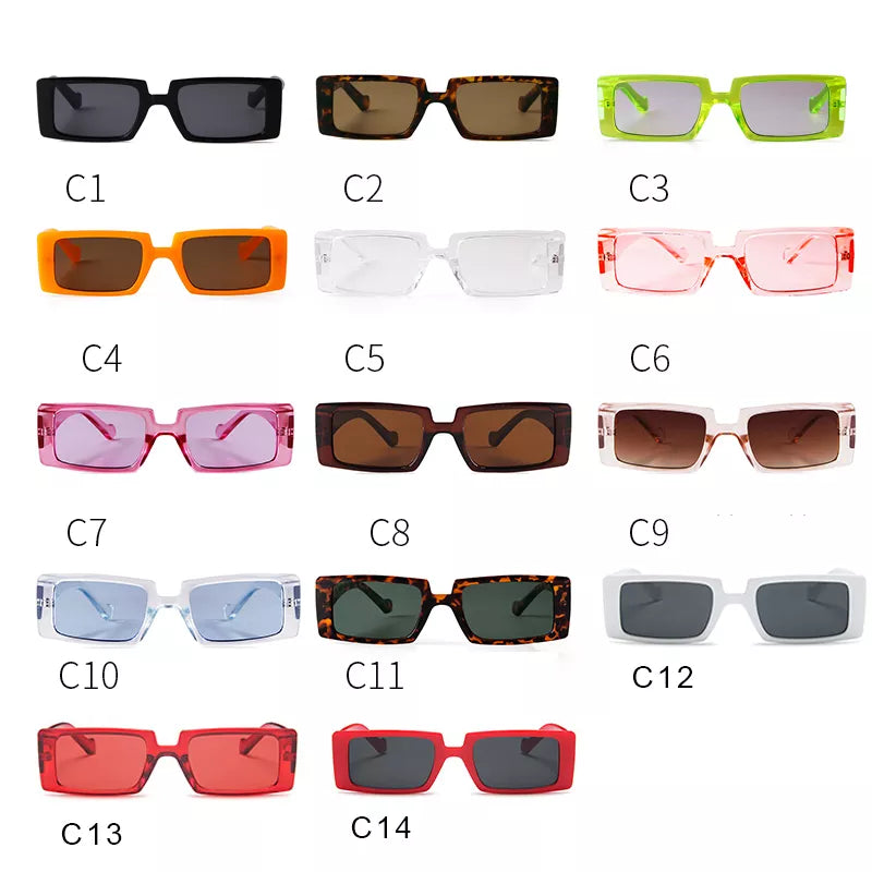 Rectangle Date Display Sunglasses