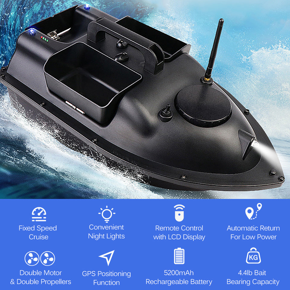 VIP 2PCS V18 Smart RC Bait Boat Toys Wireless Fish Finder Ship Boat Remote Control 500M Fishing Boats Speedboat Fishing Tool